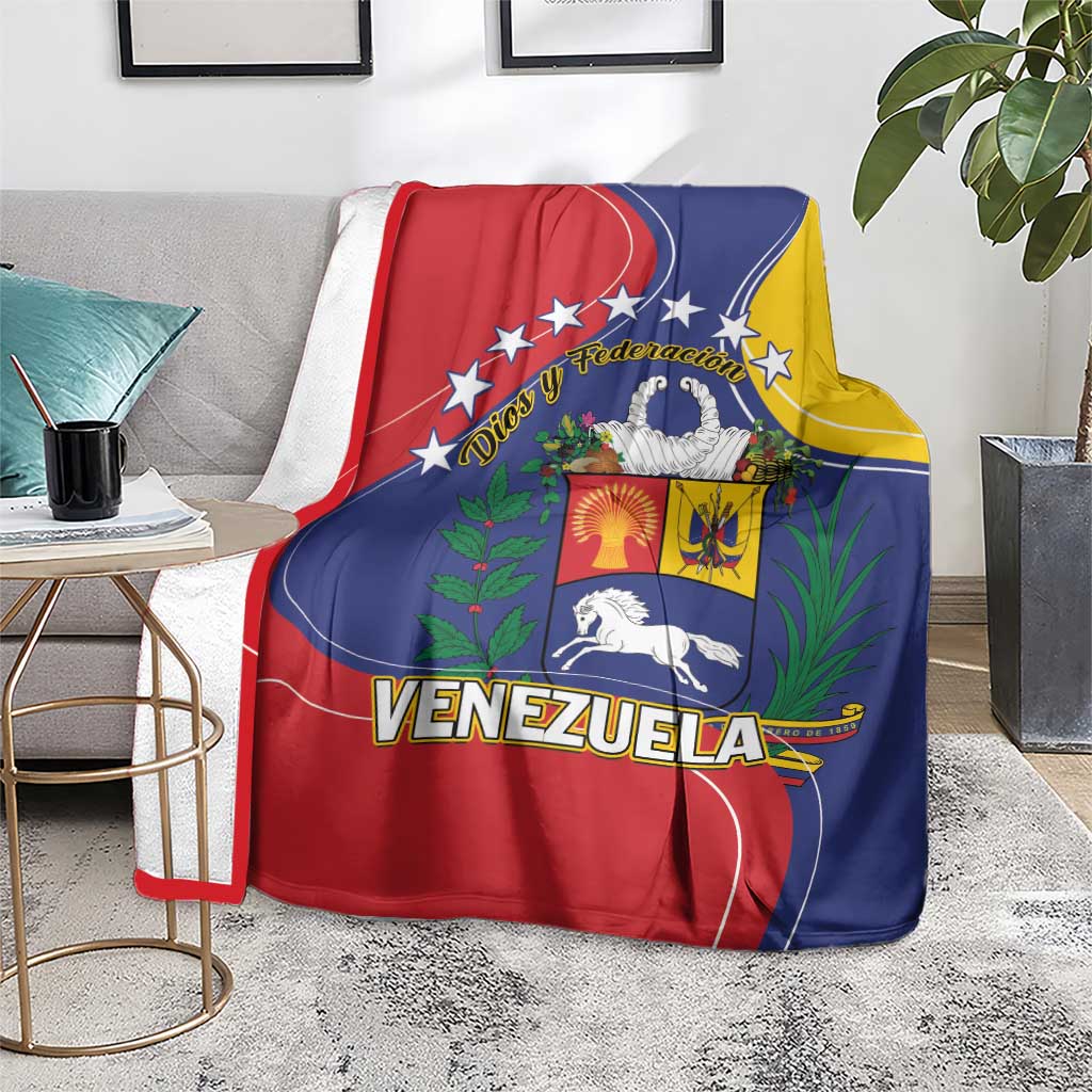 Venezuela Blanket Coat Of Arms Curve Style