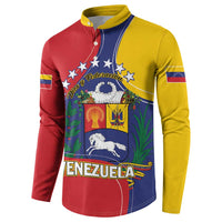Personalized Venezuela Button Sweatshirt Coat Of Arms Curve Style