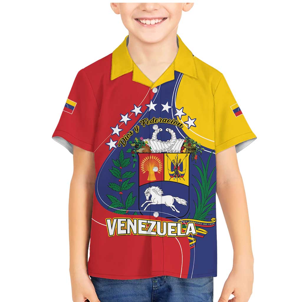 Personalized Venezuela Family Matching Mermaid Dress and Hawaiian Shirt Coat Of Arms Curve Style