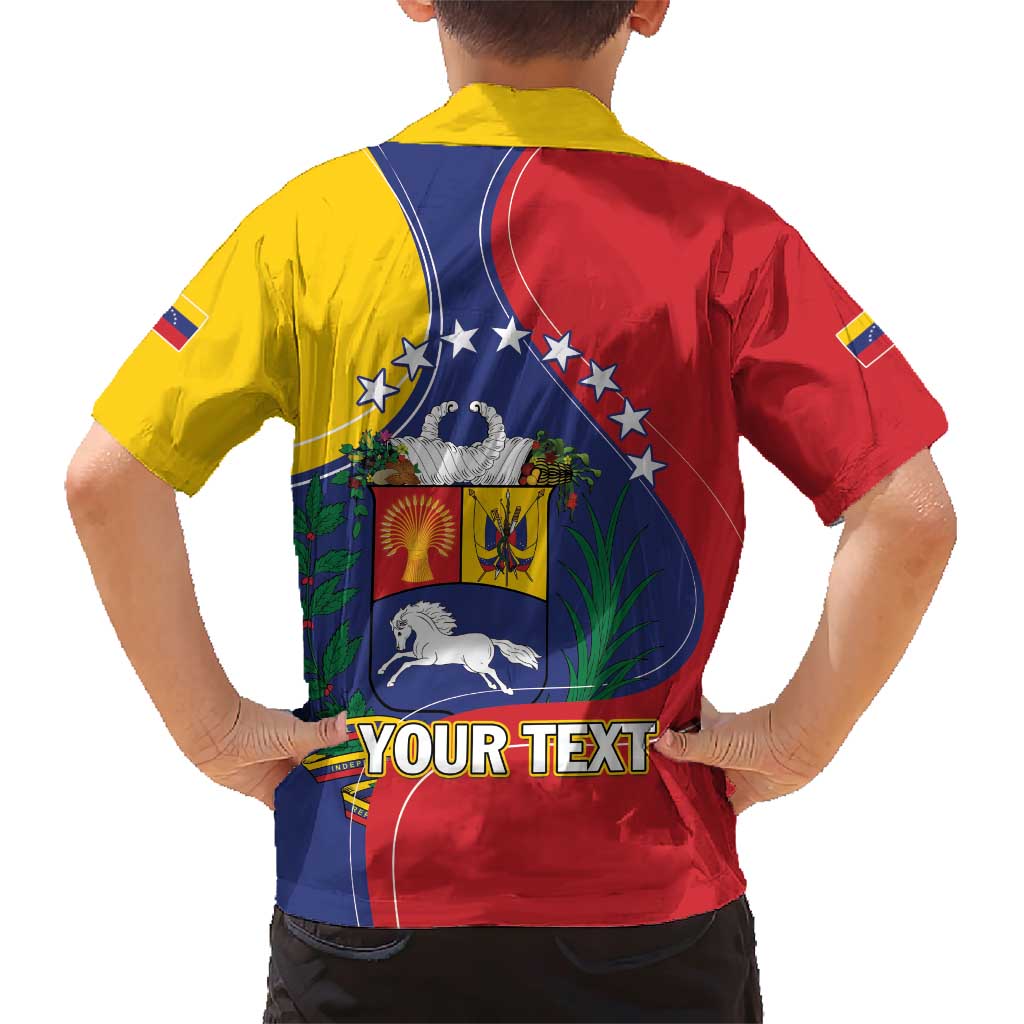 Personalized Venezuela Family Matching Short Sleeve Bodycon Dress and Hawaiian Shirt Coat Of Arms Curve Style