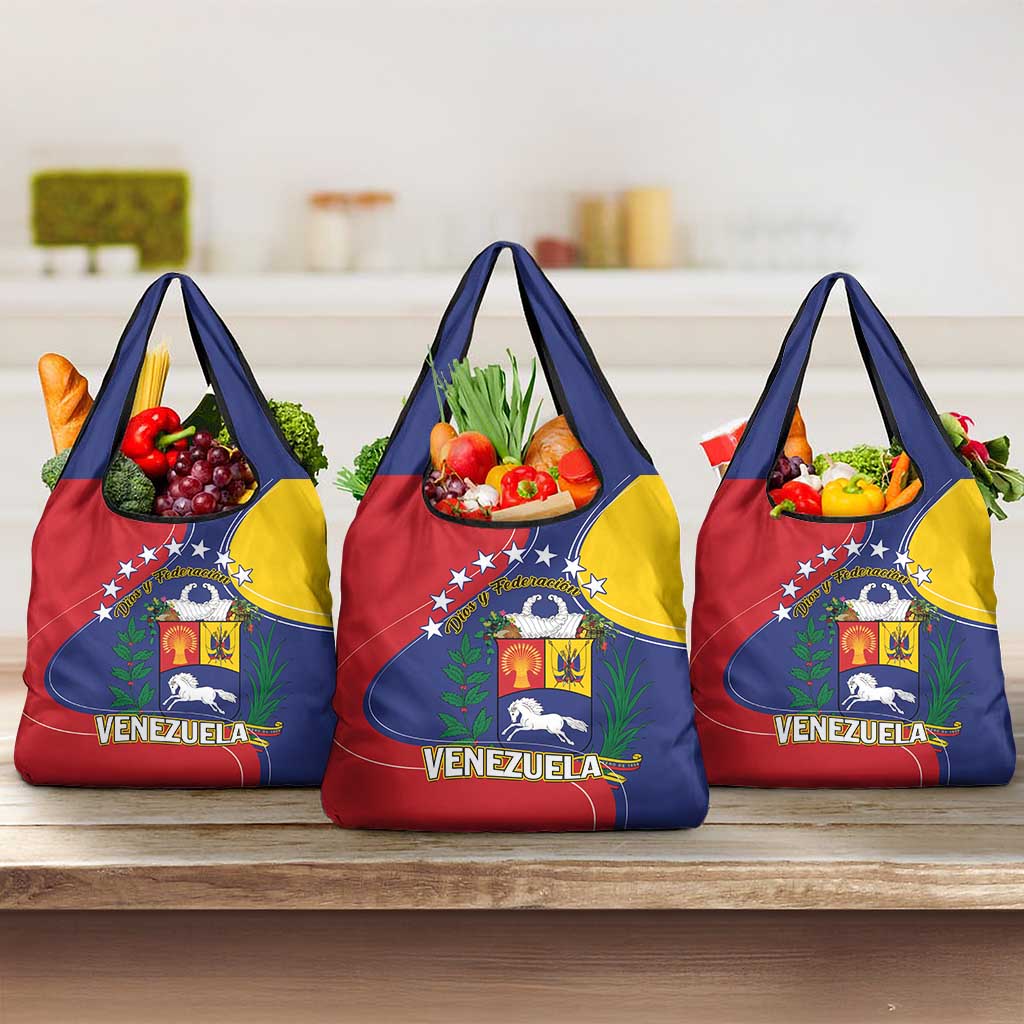 Venezuela Grocery Bag Coat Of Arms Curve Style