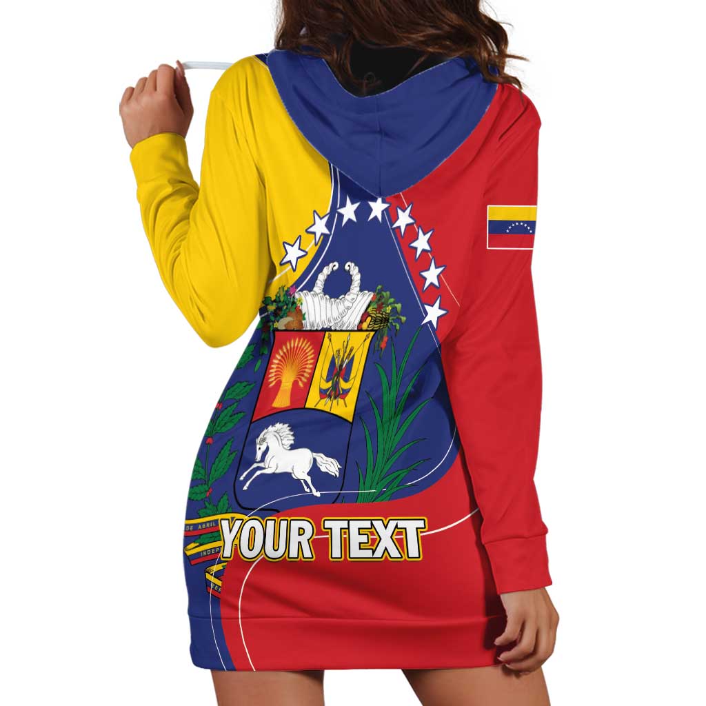 Personalized Venezuela Hoodie Dress Coat Of Arms Curve Style