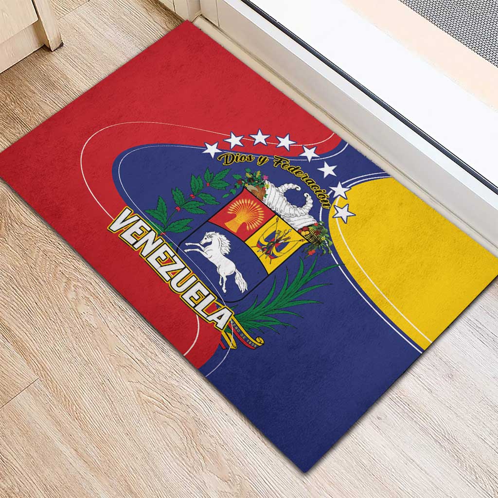 Venezuela Rubber Doormat Coat Of Arms Curve Style