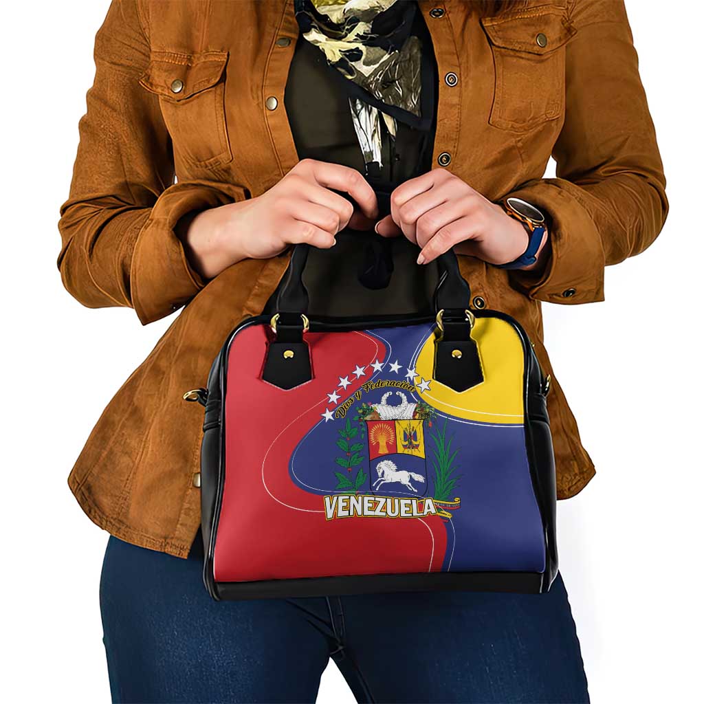 Venezuela Shoulder Handbag Coat Of Arms Curve Style
