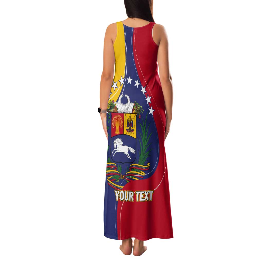 Personalized Venezuela Tank Maxi Dress Coat Of Arms Curve Style