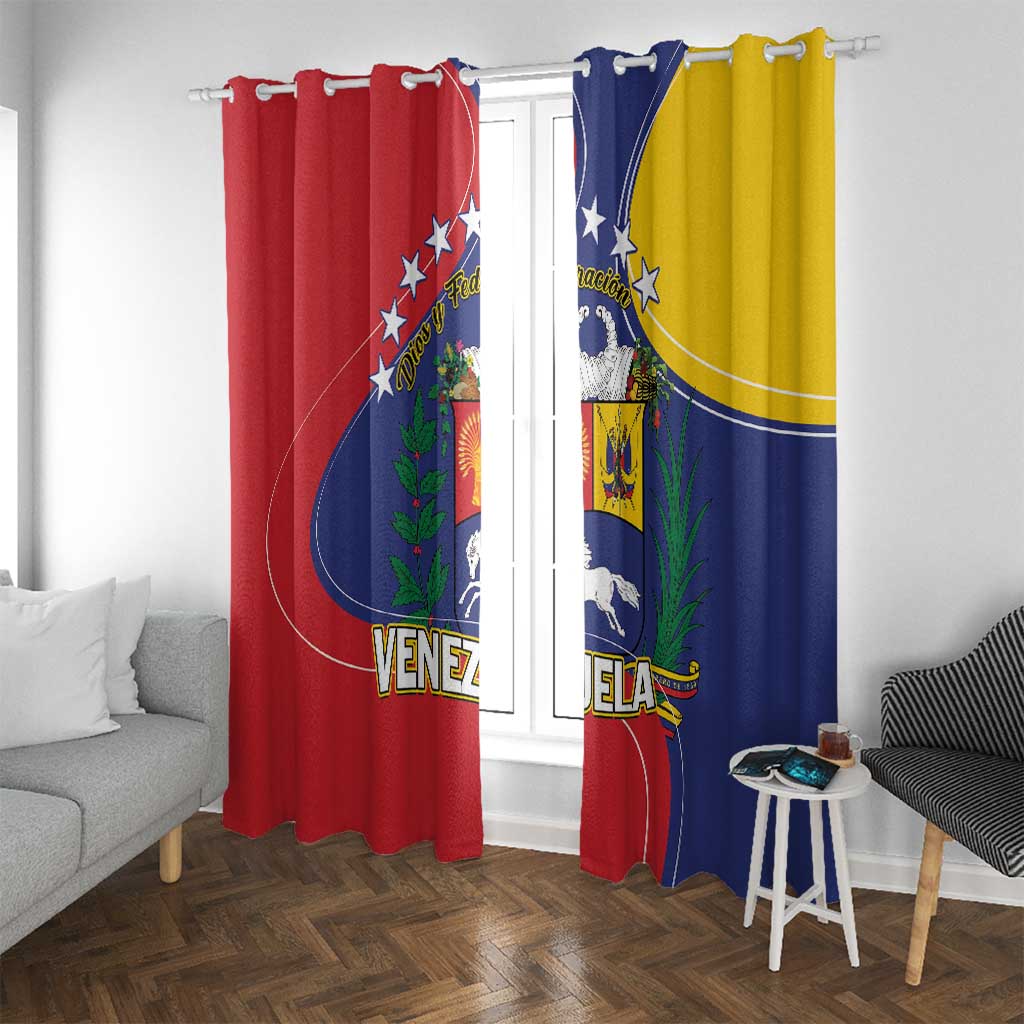Venezuela Window Curtain Coat Of Arms Curve Style