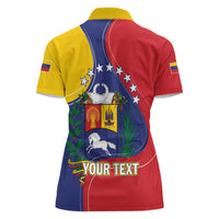 Personalized Venezuela Women Polo Shirt Coat Of Arms Curve Style