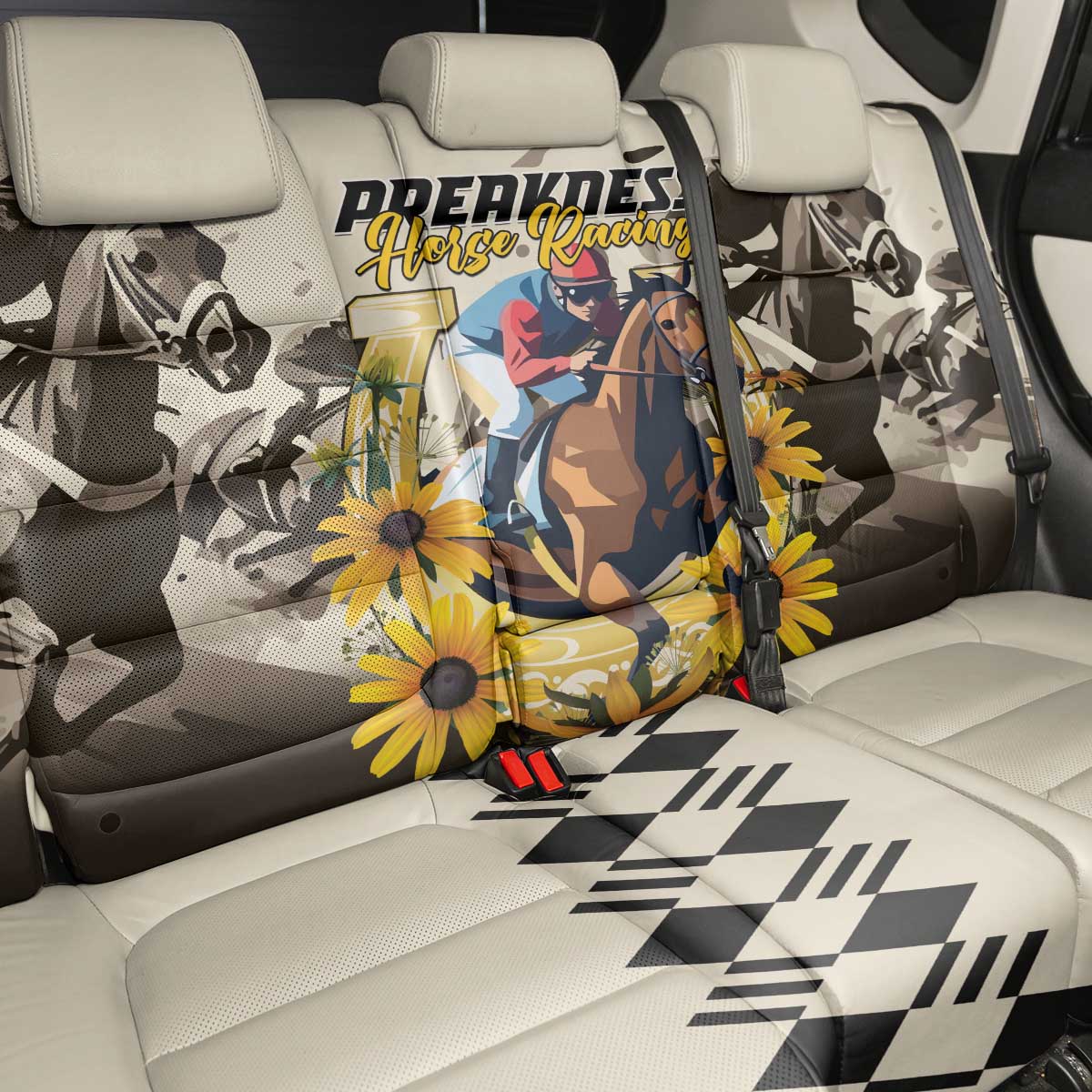 Preakness Horse Racing Back Car Seat Cover Middle Jewel