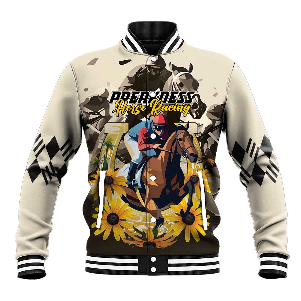 Personalized Preakness Horse Racing Baseball Jacket Middle Jewel