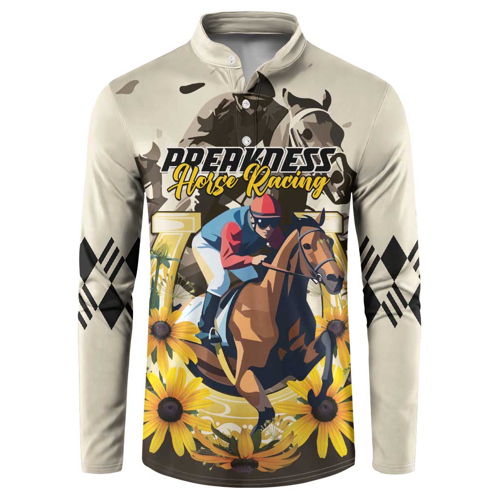 Personalized Preakness Horse Racing Button Sweatshirt Middle Jewel