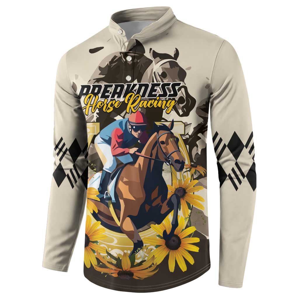 Personalized Preakness Horse Racing Button Sweatshirt Middle Jewel