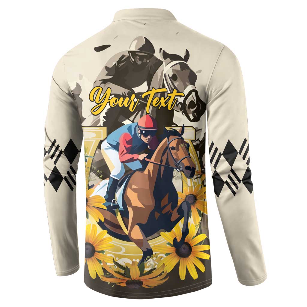Personalized Preakness Horse Racing Button Sweatshirt Middle Jewel