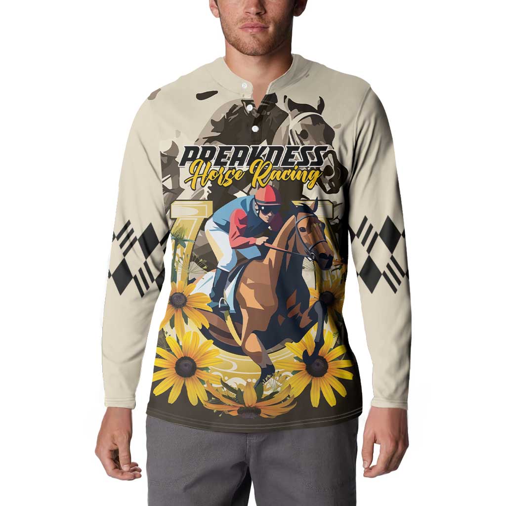 Personalized Preakness Horse Racing Button Sweatshirt Middle Jewel