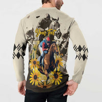 Personalized Preakness Horse Racing Button Sweatshirt Middle Jewel