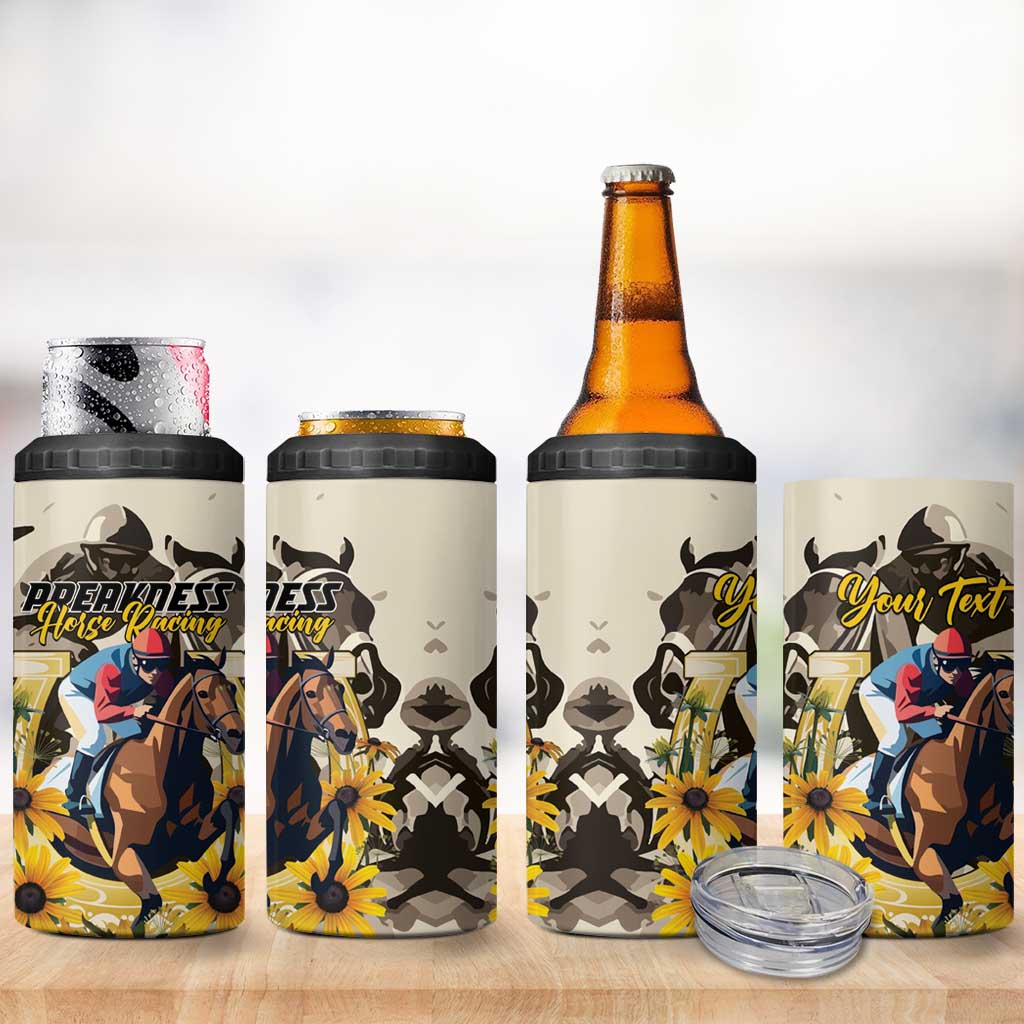 Personalized Preakness Horse Racing 4 in 1 Can Cooler Tumbler Middle Jewel
