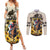 Personalized Preakness Horse Racing Couples Matching Summer Maxi Dress and Long Sleeve Button Shirt Middle Jewel