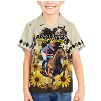 Personalized Preakness Horse Racing Family Matching Mermaid Dress and Hawaiian Shirt Middle Jewel
