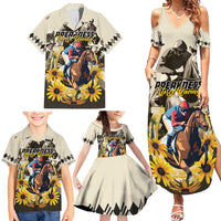 Personalized Preakness Horse Racing Family Matching Summer Maxi Dress and Hawaiian Shirt Middle Jewel