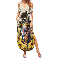 Personalized Preakness Horse Racing Family Matching Summer Maxi Dress and Hawaiian Shirt Middle Jewel