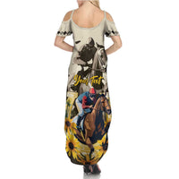 Personalized Preakness Horse Racing Family Matching Summer Maxi Dress and Hawaiian Shirt Middle Jewel