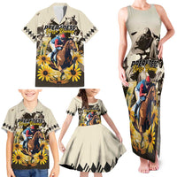 Personalized Preakness Horse Racing Family Matching Tank Maxi Dress and Hawaiian Shirt Middle Jewel