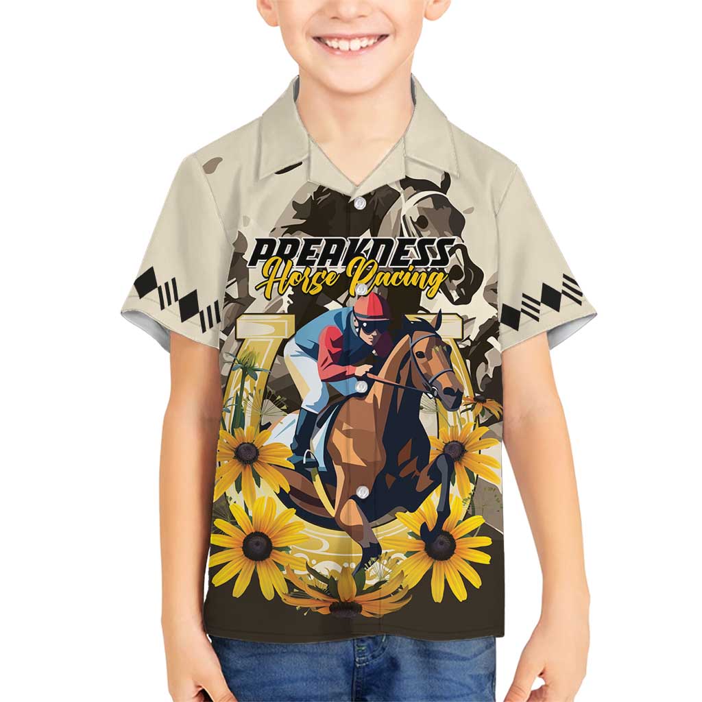 Personalized Preakness Horse Racing Family Matching Tank Maxi Dress and Hawaiian Shirt Middle Jewel