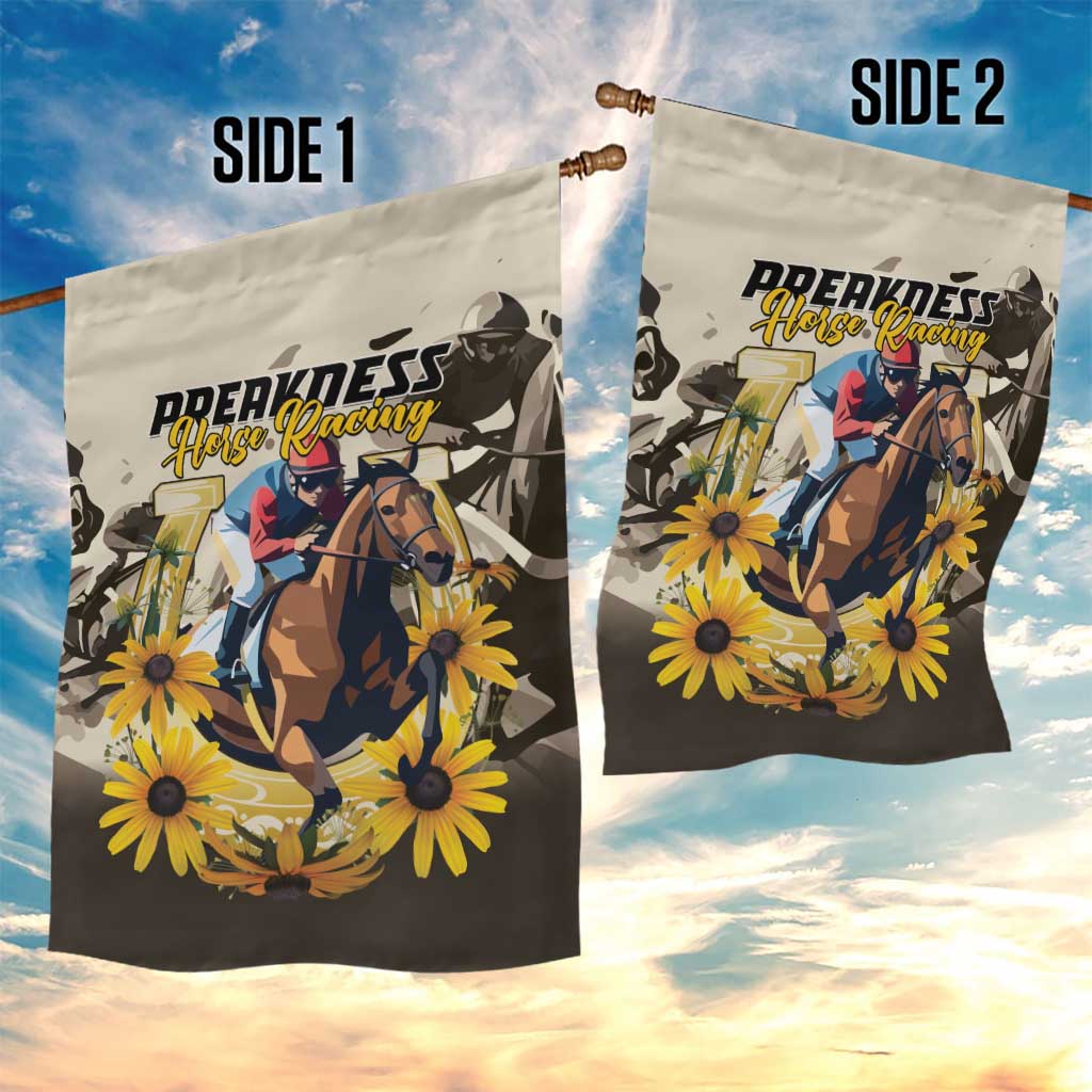 Preakness Horse Racing Garden Flag Middle Jewel
