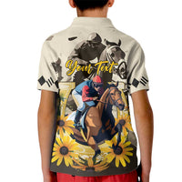 Personalized Preakness Horse Racing Kid Polo Shirt Middle Jewel