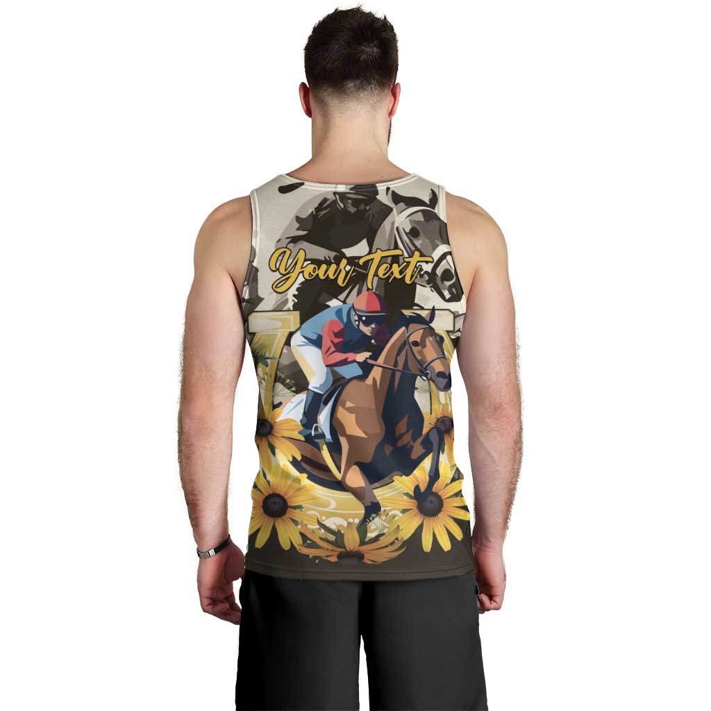 Personalized Preakness Horse Racing Men Tank Top Middle Jewel