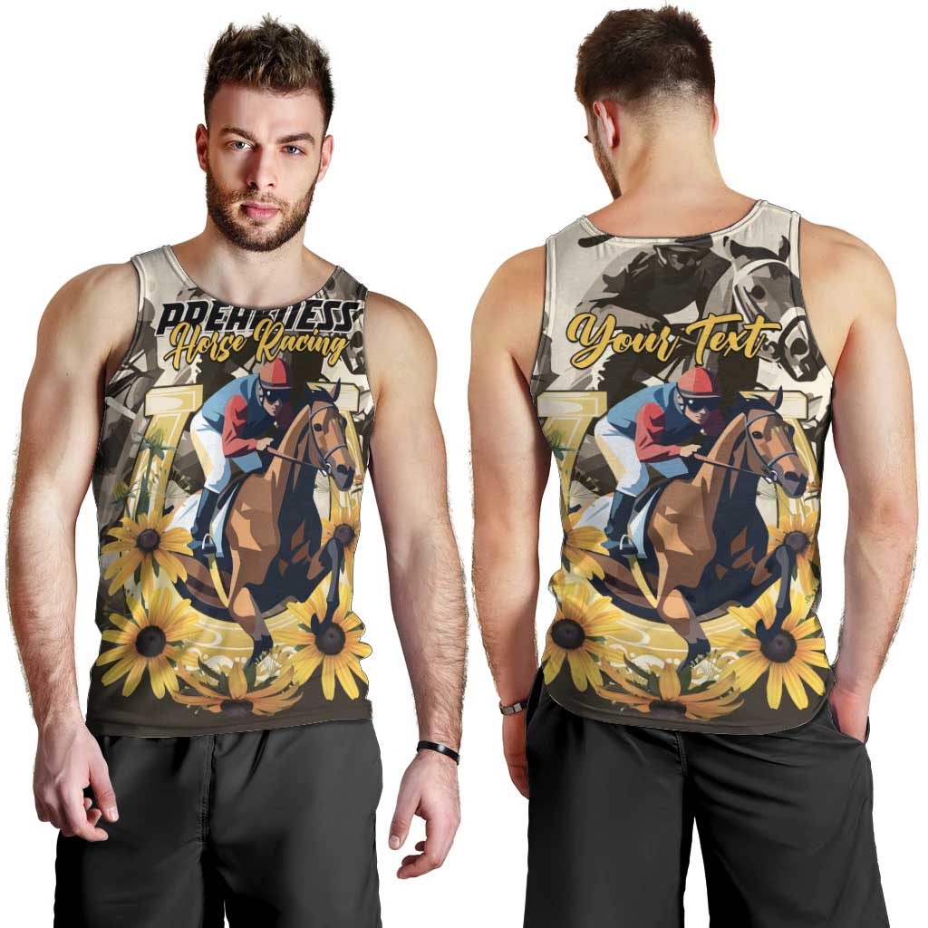 Personalized Preakness Horse Racing Men Tank Top Middle Jewel