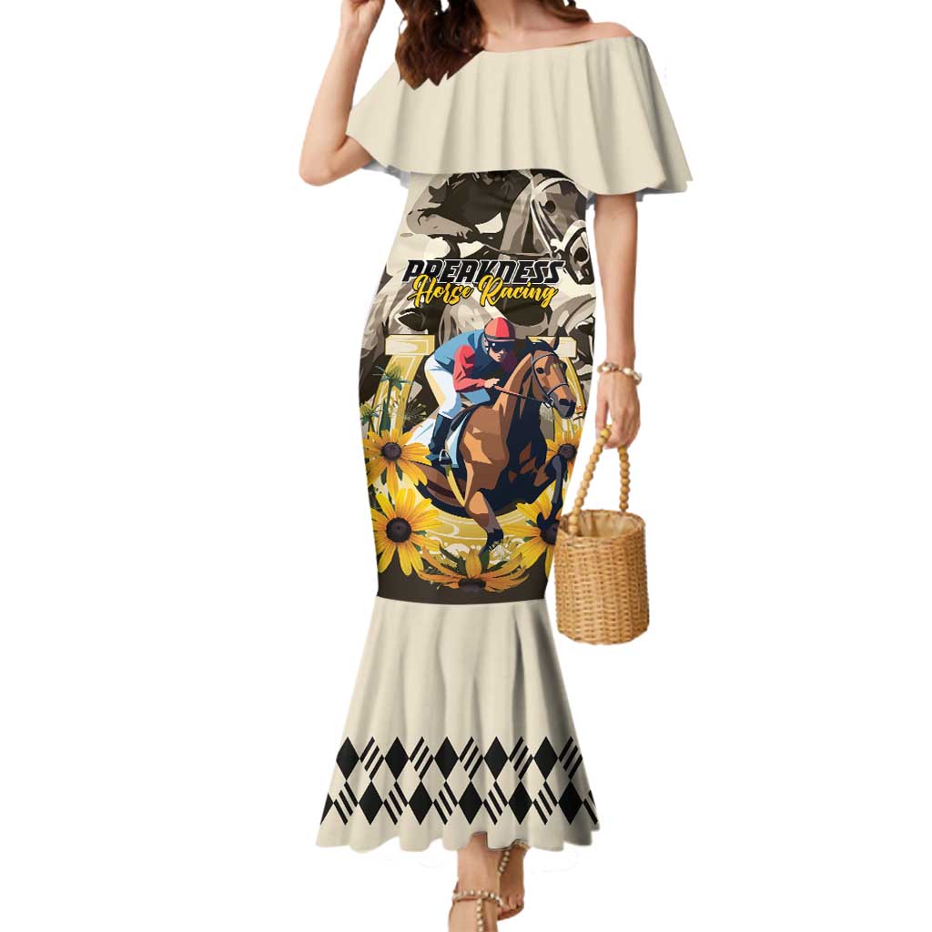 Personalized Preakness Horse Racing Mermaid Dress Middle Jewel