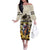 Personalized Preakness Horse Racing Off The Shoulder Long Sleeve Dress Middle Jewel