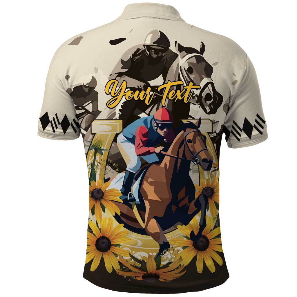 Personalized Preakness Horse Racing Polo Shirt Middle Jewel