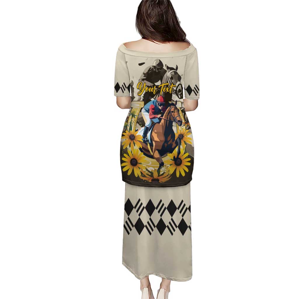 Personalized Preakness Horse Racing Puletasi Middle Jewel