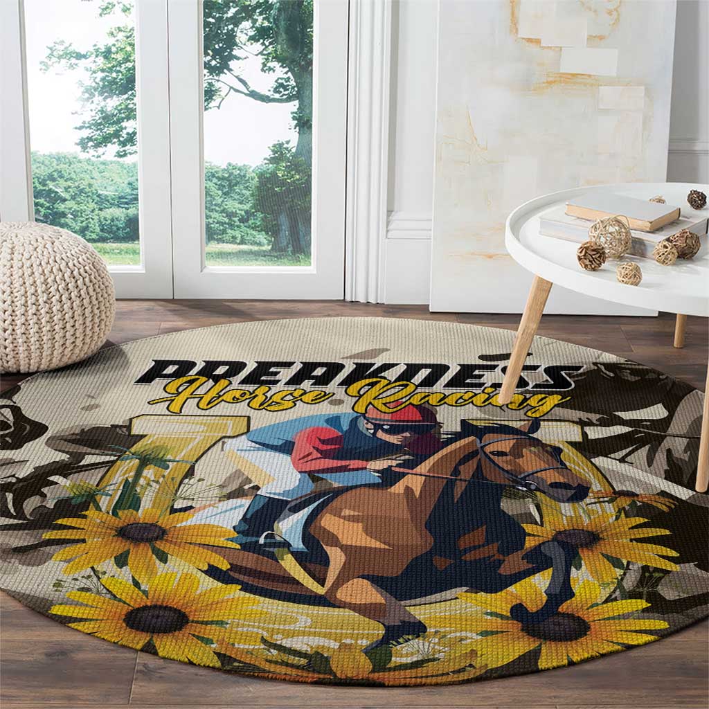 Preakness Horse Racing Round Carpet Middle Jewel