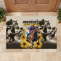 Preakness Horse Racing Rubber Doormat Middle Jewel