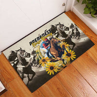 Preakness Horse Racing Rubber Doormat Middle Jewel