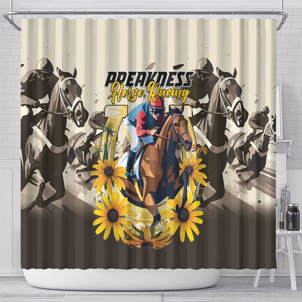 Preakness Horse Racing Shower Curtain Middle Jewel