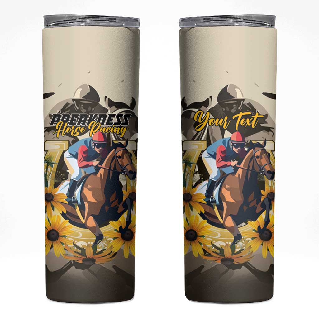 Personalized Preakness Horse Racing Skinny Tumbler Middle Jewel