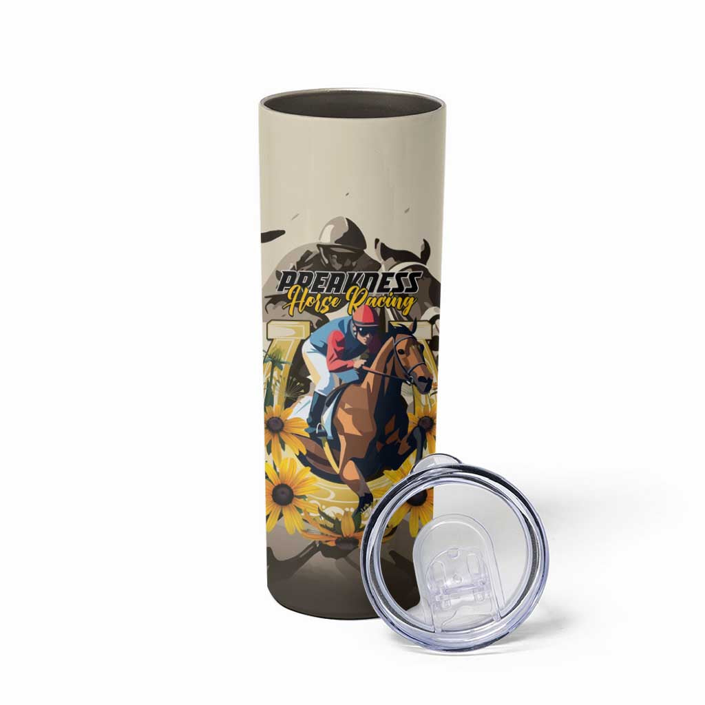 Personalized Preakness Horse Racing Skinny Tumbler Middle Jewel