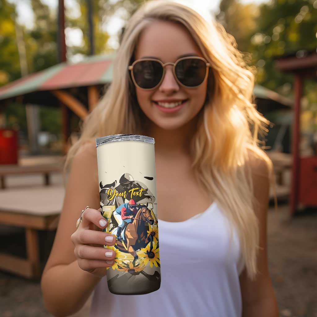 Personalized Preakness Horse Racing Skinny Tumbler Middle Jewel