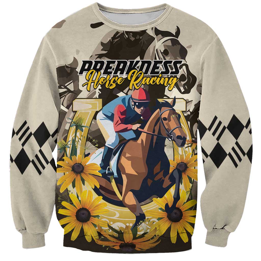 Personalized Preakness Horse Racing Sweatshirt Middle Jewel