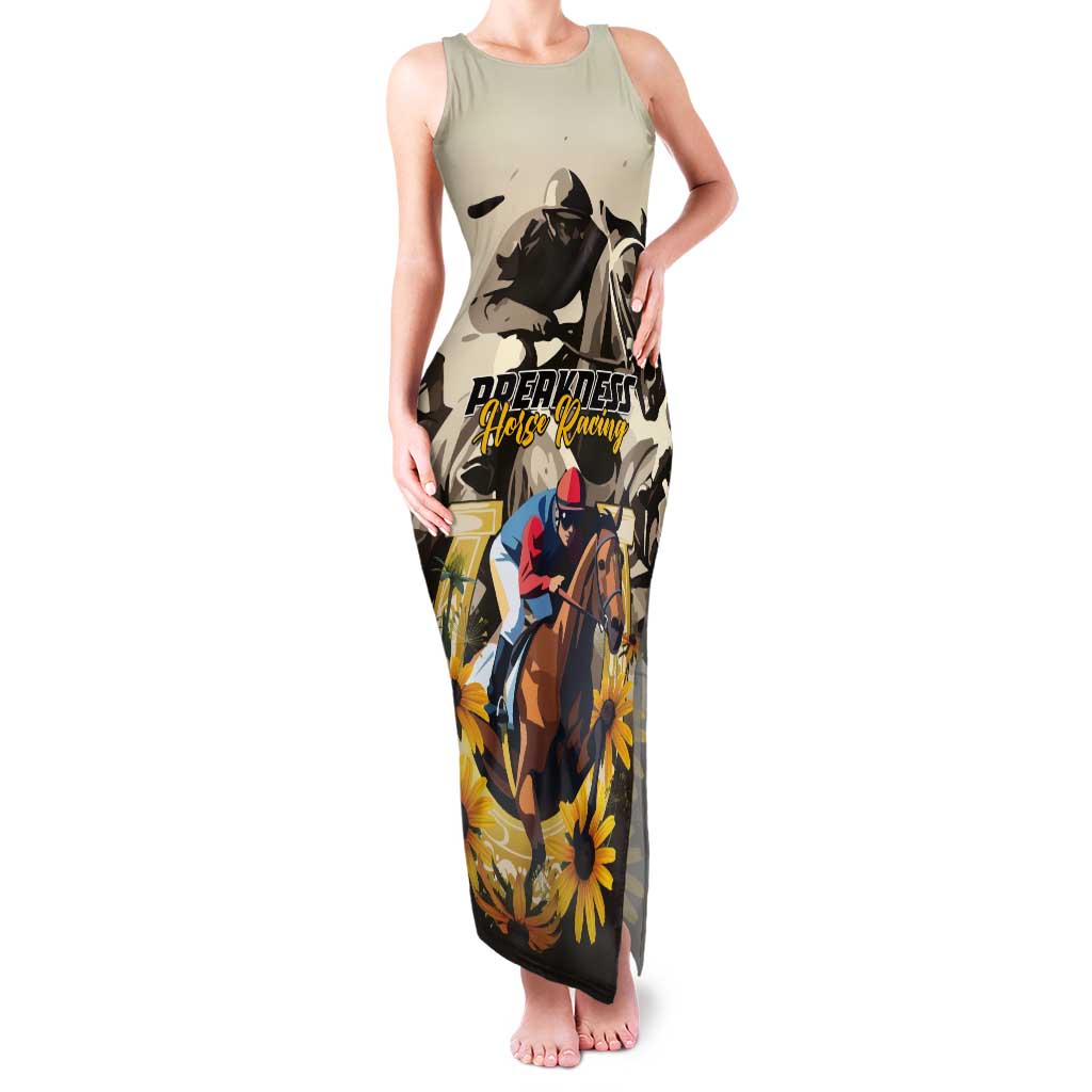 Personalized Preakness Horse Racing Tank Maxi Dress Middle Jewel