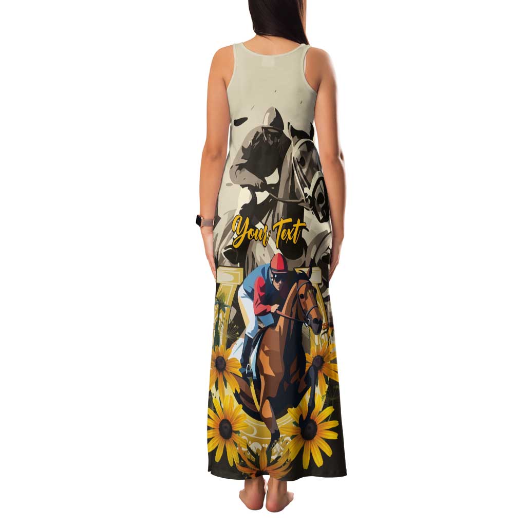 Personalized Preakness Horse Racing Tank Maxi Dress Middle Jewel