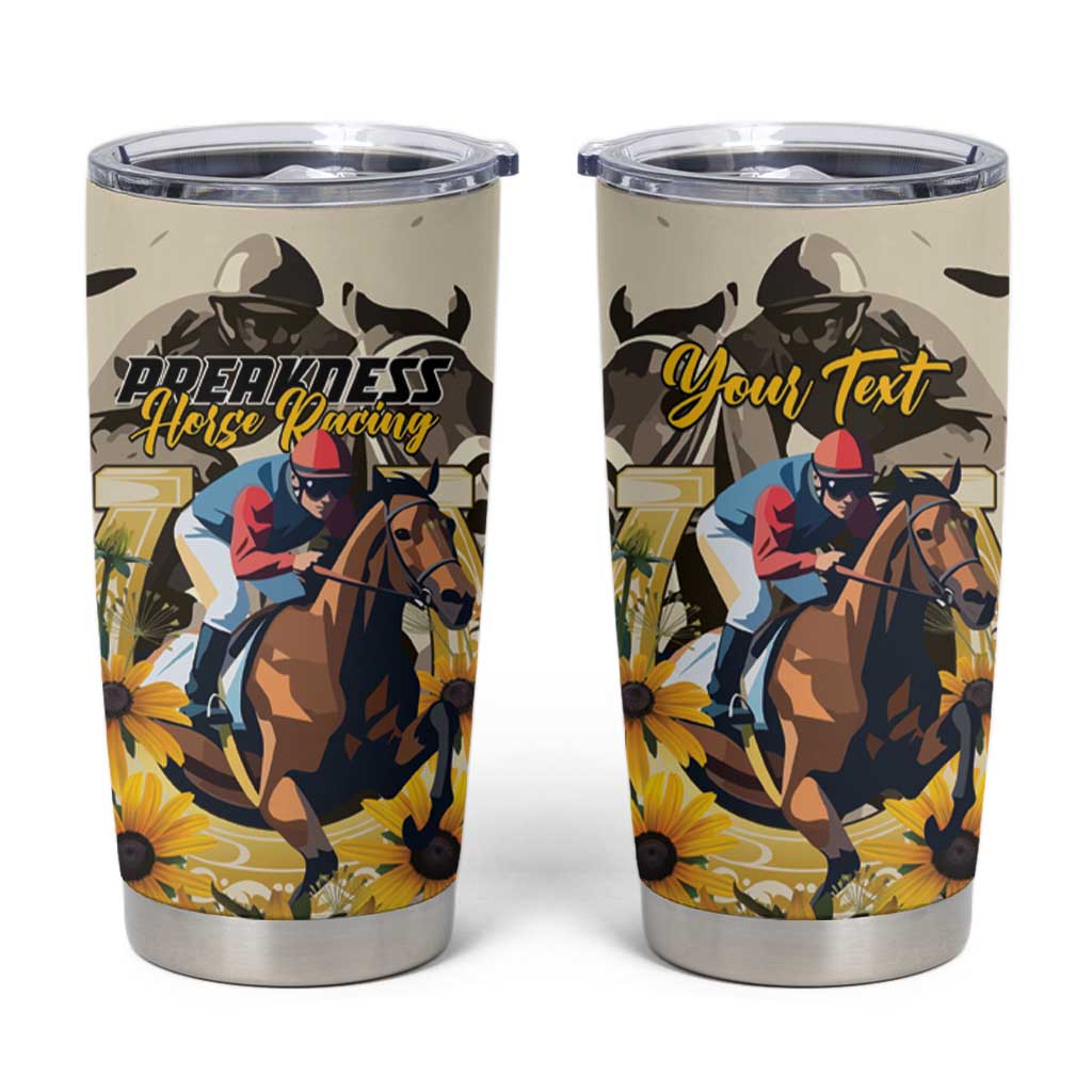 Personalized Preakness Horse Racing Tumbler Cup Middle Jewel