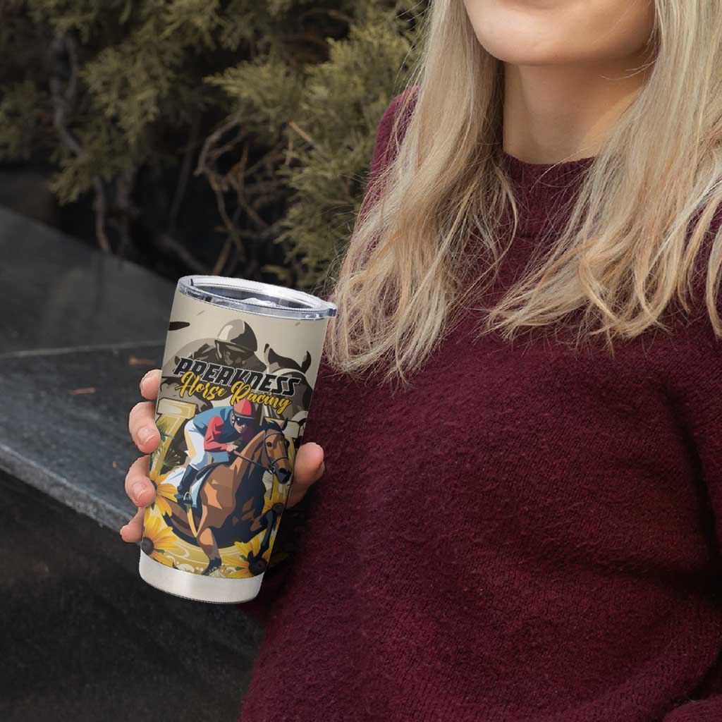 Personalized Preakness Horse Racing Tumbler Cup Middle Jewel