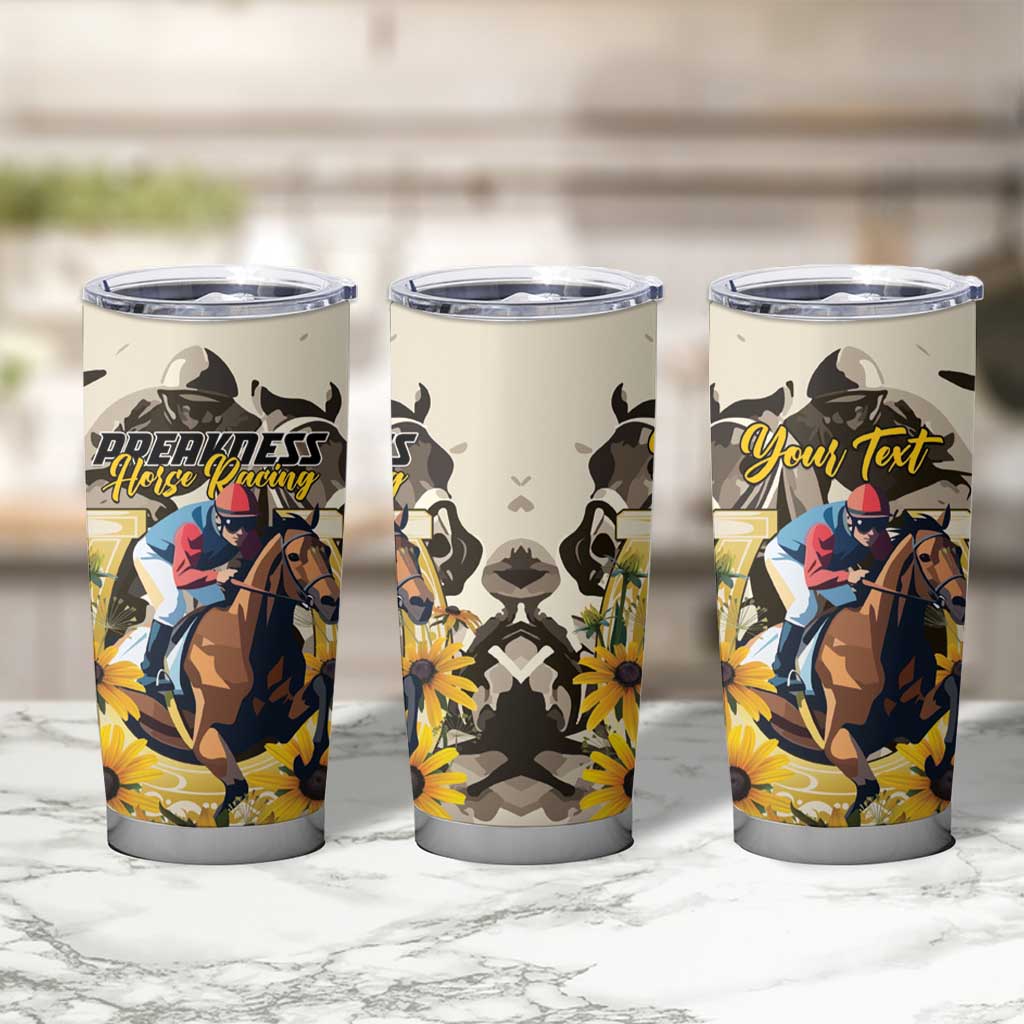 Personalized Preakness Horse Racing Tumbler Cup Middle Jewel