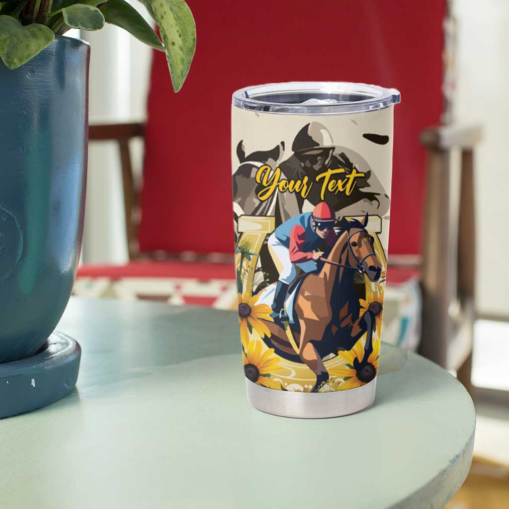 Personalized Preakness Horse Racing Tumbler Cup Middle Jewel