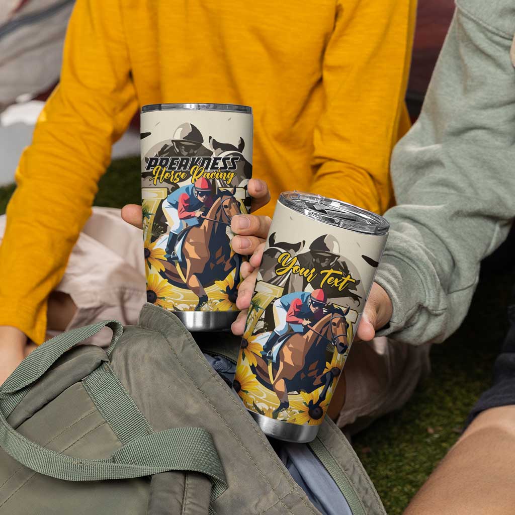 Personalized Preakness Horse Racing Tumbler Cup Middle Jewel