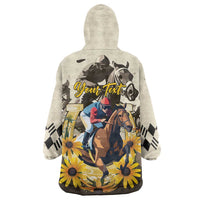 Personalized Preakness Horse Racing Wearable Blanket Hoodie Middle Jewel